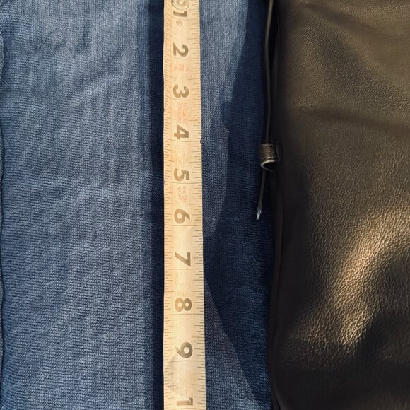 LUCKY BRAND Leif Hobo Bag - Black Genuine Leather Shoulder/Crossbody Bag NWT - Picture 4 of 14